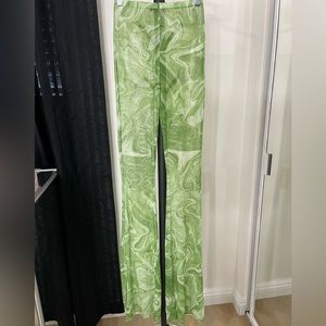 Naked Wardrobe green mesh trousers